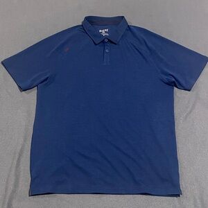 Rhone s/s polo shirt mens size large‎ EUC blue